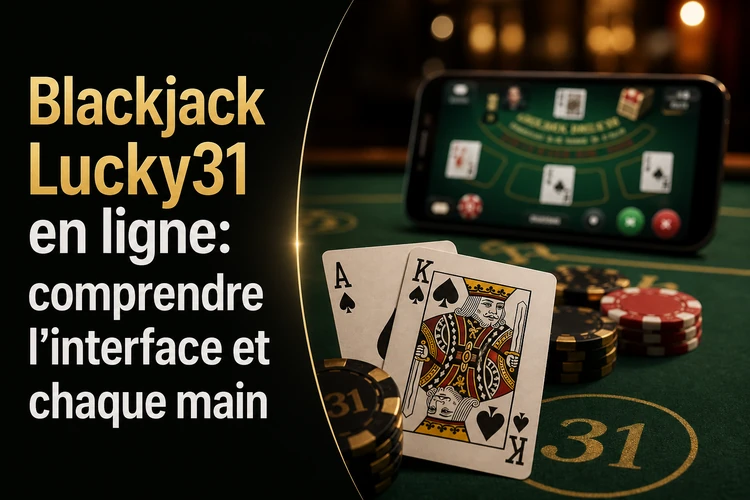 Blackjack Lucky31 en ligne: comprendre l'interface et chaque main