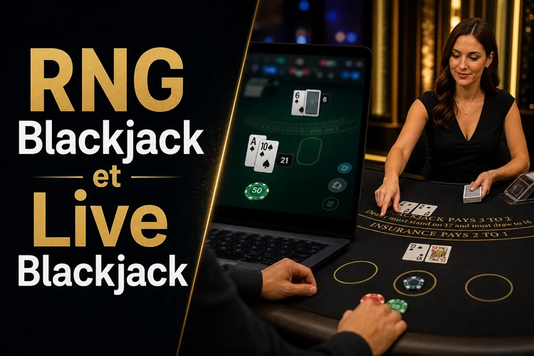 RNG Blackjack et Live Blackjack