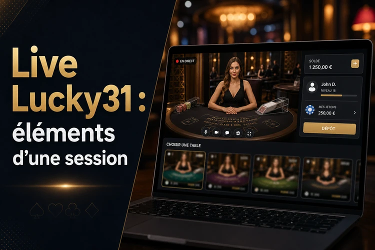 Live Lucky31: éléments d’une session et choix d’une table
