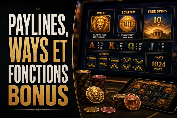 Paylines, ways et fonctions bonus